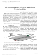 Microstructural characterizations of dissimilar friction stir welds