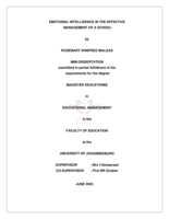 Emotional intelligence in the effective management of a school.