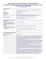 Risk factors for diabetic foot ulceration in diabetic patients presenting at primary healthcare clinics in South Africa