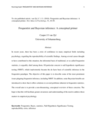 Frequentist and Bayesian inference: a conceptual primer
