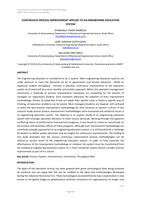 Continuous process improvement applied to an engineering education system