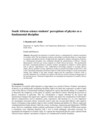 South African science students’ perceptions of physics as a fundamental discipline