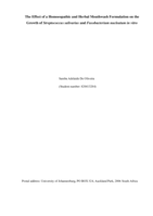 The effect of a homoeopathic and herbal mouthwash formulation on the growth of Streptococcus salivarius and Fusobacterium nucleatum in vitro