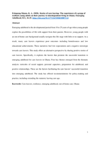 Stories of care-leaving : the experiences of a group of resilient young adults on their journey to interdependent living in Ghana