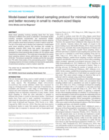 Model-based serial blood sampling protocol for minimal mortality and better recovery in small to medium sized tilapia