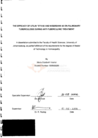 The efficacy of Utilin "S"(R) 6X and Nigersan (R) 4X on pulmonary tuberculosis during anti-tuberculinic treatment