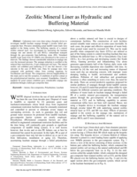 Zeolitic mineral liner as hydraulic and buffering material