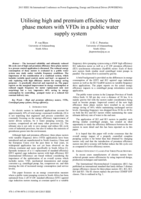 Utilising high and premium efficiency three phase motors with VFDs in a public water supply system