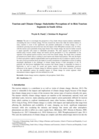 Tourism and climate change : stakeholder perceptions of at risk tourism segments in South Africa