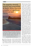 The populist rhetoric around land acquisition in South Africa obscures a number of significant factors on land reform