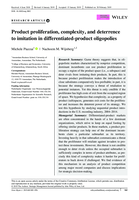 Product proliferation, complexity, and deterrence to imitation in differentiated-product oligopolies
