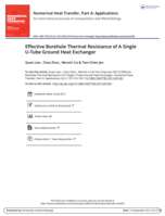 Effective borehole thermal resistance of a single u-tube ground heat exchanger