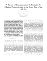 A review of communication technologies for efficient communication in the smart grid of the 4IR era