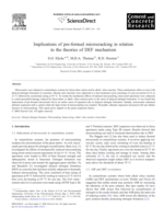 Implications of pre-formed microcracking in relationto the theories of DEF mechanism