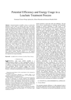 Potential efficiency and energy usage in a leachate treatment process