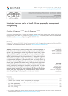 Municipal caravan parks in South Africa : geography, management and planning
