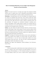 Role of technological dimensions of green supply chain management practices on firm performance