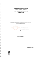 Microbial population study of cassava tubers, cassava-based food (gari) and alcohol fermentation