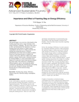 Importance and effect of foaming slag on energy efficiency