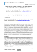 Tourism and local economic development in King Sabata Dalindyebo Local Municipality, South Africa : stakeholder perspectives