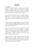 Measuring the impact of perceived quality of service and price amongst restaurant customers in Johannesburg.