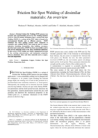 Friction stir spot welding of dissimilar materials-an overview
