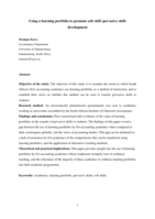 Using a learning portfolio to promote soft skill (pervasive skill) development