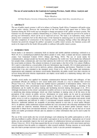 The use of social media in the Gautrain in Gauteng Province, South Africa : analysis and lessons learnt