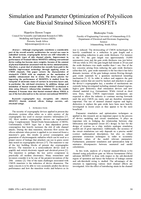 Simulation and parameter optimization of polysilicon gate biaxial strained silicon MOSFETs
