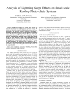 Analysis of lightning surge effects on small-scale rooftop photovoltaic systems