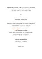 Representations of cattle as cultural markers towards South African identities