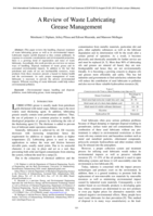 A review of waste lubricating grease management