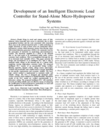 Development of an intelligent electronic load controller for stand-alone micro-hydropower systems