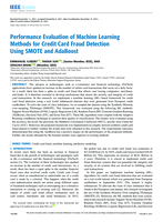 Performance evaluation of machine learning methods for credit card fraud detection using SMOTE and AdaBoost