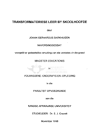 Transformatoriese leer by skoolhoofde