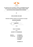 Tio₂nanocatalysts: synthesis, layer-by-layer immobilisation on glass slides and their support on carbon-covered alumina (cca) for application in drinking water treatment