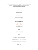 Heat shock protein 70 and cortisol as biomarkers for cadmium, chromium and nickel contamination in Oreochromis mossambicus