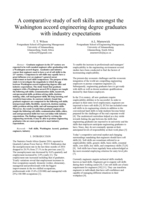 A comparative study of soft skills amongst the Washington accord engineering degree graduates with industry expectations