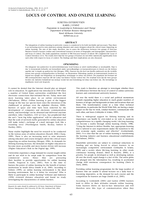 Locus of control and online learning.