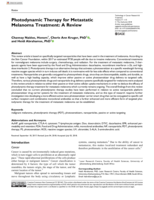 Photodynamic therapy for metastatic melanoma treatment : a review