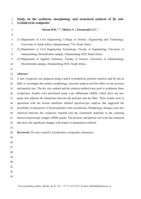 Study on the synthesis, morphology and structural analysis of fly ash-cyclodextrin composite