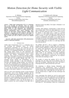 Motion detection for home security with visible light communication