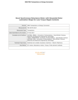 Novel synchronous reluctance motor with sinusoidal rotor lamination shape for less torque ripple contents