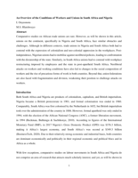 An overview of the conditions of workers and unions in South Africa and Nigeria