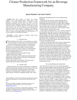Cleaner production framework for an beverage manufacturing company
