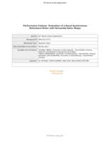 Performance indexes’ evaluation of a novel synchronous reluctance motor with sinusoidal rotor shape