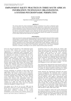 Employment equity practices in three South African information technology organisations: a systems psychodynamic perspective.