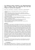 Late Pleistocene human occupation in the Maloti-Drakensberg region of southern Africa: new radiocarbon dates from Rose Cottage Cave and inter-site comparisons