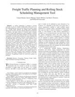 Freight traffic planning and rolling stock scheduling management tool