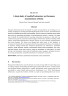 A desk study of road infrastructure performance measurement criteria
